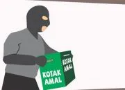 Pria Terekam CCTV Saat Curi Kotak Amal di Masjid Jakarta Barat